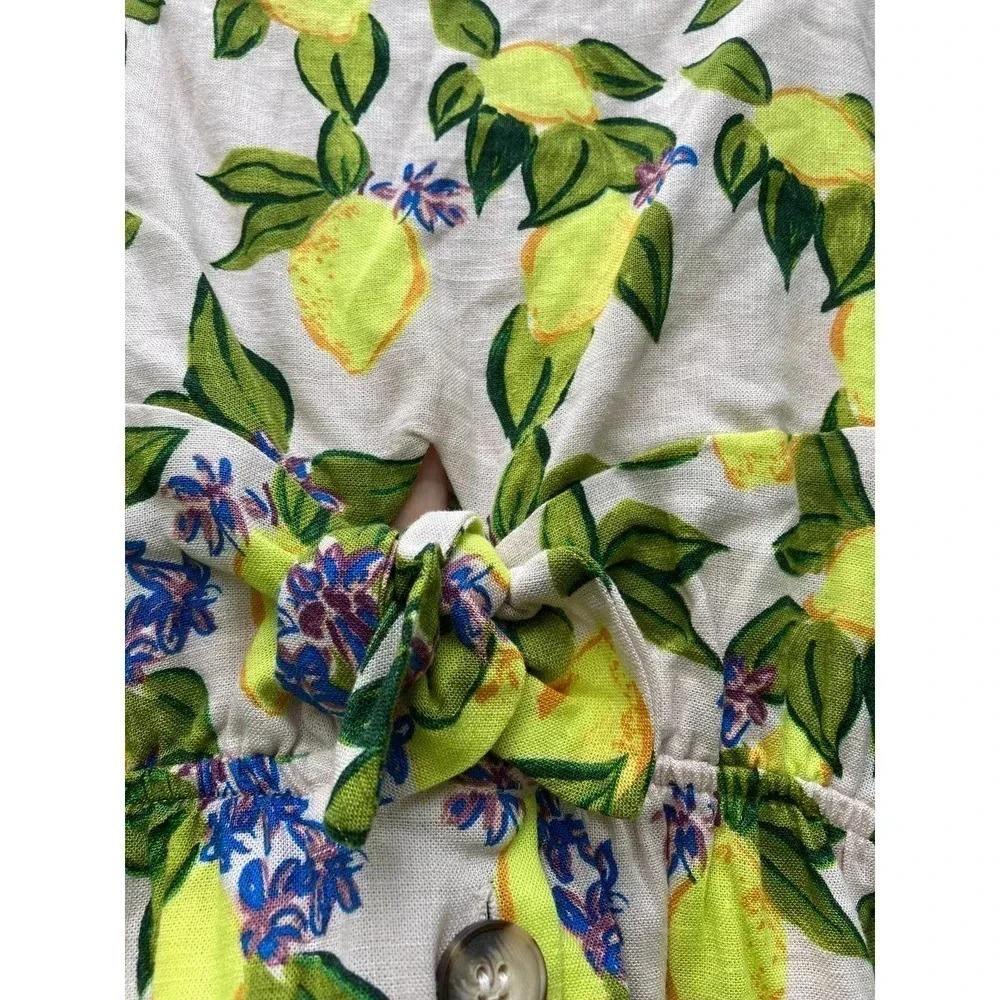 Zara Girls Young Teens Lemon Print Strappy Dress Size 13/14 NWT - Picture 4 of 7